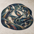 Dawn Chorus Observatory Custom Shape Mat with dimensional printed themed artwork; representative AI-generated mockup.