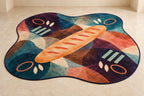 Baguette Aurora Relay Custom Shape Mat with dimensional printed themed artwork; representative AI-generated mockup.