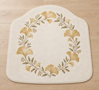 Golden Anniversary Ginkgo Halo Custom Shape Mat with dimensional printed themed artwork; representative AI-generated mockup.
