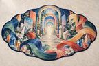 Chromatic Imagination Atelier Custom Shape Mat with dimensional printed themed artwork; representative AI-generated mockup.