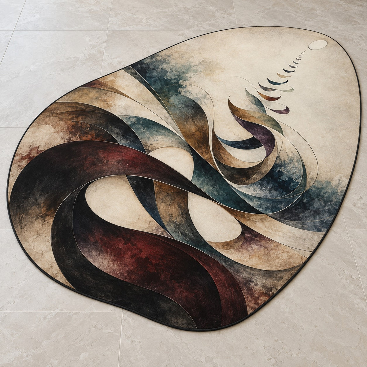 Cadence Inkfold Custom Shape Mat with dimensional printed themed artwork; representative AI-generated mockup.