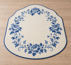 Blue Porcelain Wedding Wreath Custom Shape Mat with dimensional printed themed artwork; representative AI-generated mockup.