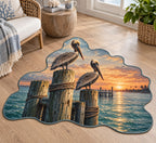 Pelican Dock Custom Shape Mat with dimensional printed themed artwork; representative AI-generated mockup.