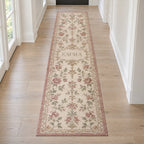 Single Name Birth Flower Runner Rug with dimensional printed themed artwork; representative AI-generated mockup.