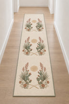 Desert Botanical Arch Runner Rug with dimensional printed themed artwork; representative AI-generated mockup.