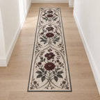 Gothic Botanical Wedding Runner Rug with dimensional printed themed artwork; representative AI-generated mockup.