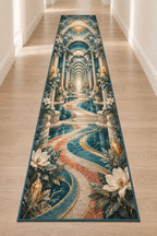 Occupational Therapy Renewal Runner Rug with dimensional printed themed artwork; representative AI-generated mockup.