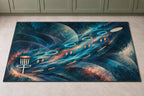 Aerochain Meridian Kitchen Rug with dimensional printed themed artwork; representative AI-generated mockup.