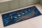Aurora Cairn Ascension Kitchen Rug with dimensional printed themed artwork; representative AI-generated mockup.