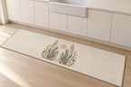 Desert Botanical Arch Kitchen Rug with dimensional printed themed artwork; representative AI-generated mockup.