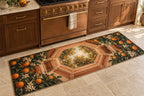 Orange Grove Kitchen Kitchen Rug with dimensional printed themed artwork; representative AI-generated mockup.