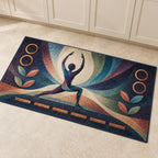 Stillpoint Prism Flow Kitchen Rug with dimensional printed themed artwork; representative AI-generated mockup.