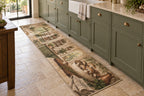 Mushroom Kitchen Study Kitchen Rug with dimensional printed themed artwork; representative AI-generated mockup.