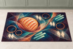 Crumb Lantern Fermentation Kitchen Rug with dimensional printed themed artwork; representative AI-generated mockup.