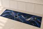 Nocturne Orrery Kitchen Rug with dimensional printed themed artwork; representative AI-generated mockup.
