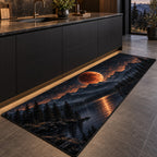 Lunar Eclipse Kitchen Rug with dimensional printed themed artwork; representative AI-generated mockup.