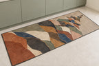 Clayfire Stratafall Kitchen Rug with dimensional printed themed artwork; representative AI-generated mockup.