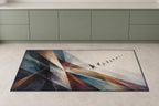 Lumen Parallax Field Kitchen Rug with dimensional printed themed artwork; representative AI-generated mockup.