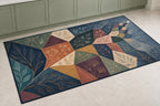 Threadlight Bloomrift Kitchen Rug with dimensional printed themed artwork; representative AI-generated mockup.