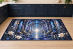 Logic Aurora Nexus Kitchen Rug with dimensional printed themed artwork; representative AI-generated mockup.