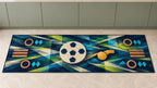 Touchline Signal Prism Kitchen Rug with dimensional printed themed artwork; representative AI-generated mockup.