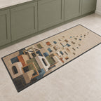 Pocket Atelier Parallax Kitchen Rug with dimensional printed themed artwork; representative AI-generated mockup.