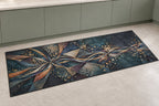 Strategy Mosaic Relay Kitchen Rug with dimensional printed themed artwork; representative AI-generated mockup.