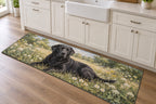 Labrador Retriever Kitchen Rug with dimensional printed themed artwork; representative AI-generated mockup.