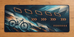 Switchback Ember Traverse Desk Mat with dimensional printed themed artwork; representative AI-generated mockup.