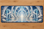 Dental Hygienist Prism Atrium Desk Mat with dimensional printed themed artwork; representative AI-generated mockup.