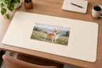 Corgi Desk Mat with dimensional printed themed artwork; representative AI-generated mockup.