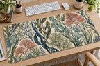 Seaweed Herbarium Desk Mat with dimensional printed themed artwork; representative AI-generated mockup.