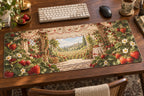 Strawberry Picnic Desk Mat with dimensional printed themed artwork; representative AI-generated mockup.