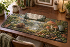 Snail and Toadstool Desk Mat with dimensional printed themed artwork; representative AI-generated mockup.