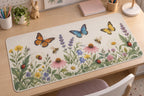Garden Insect Counting Desk Mat with dimensional printed themed artwork; representative AI-generated mockup.