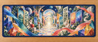 Chromatic Imagination Atelier Desk Mat with dimensional printed themed artwork; representative AI-generated mockup.