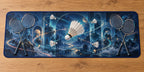 Featherflight Club Atlas Desk Mat with dimensional printed themed artwork; representative AI-generated mockup.