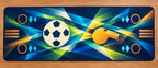 Touchline Signal Prism Desk Mat with dimensional printed themed artwork; representative AI-generated mockup.