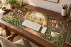 Herbal Tea Shelf Desk Mat with dimensional printed themed artwork; representative AI-generated mockup.