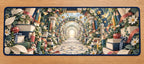 Elementary Learning Garden Desk Mat with dimensional printed themed artwork; representative AI-generated mockup.