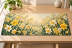Daffodil and Jonquil Desk Mat with dimensional printed themed artwork; representative AI-generated mockup.