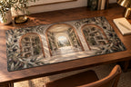 Olive Branch Pantry Desk Mat with dimensional printed themed artwork; representative AI-generated mockup.