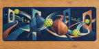 Midnight Dink Detour Desk Mat with dimensional printed themed artwork; representative AI-generated mockup.