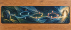 Wayglass Expedition Passage Desk Mat with dimensional printed themed artwork; representative AI-generated mockup.