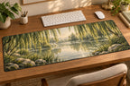Willow Pond Desk Mat with dimensional printed themed artwork; representative AI-generated mockup.