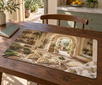 Dumpling Making Desk Mat with dimensional printed themed artwork; representative AI-generated mockup.