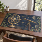 Ancient Observatory Desk Mat with dimensional printed themed artwork; representative AI-generated mockup.