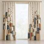Pocket Atelier Parallax Window Curtain Pair with dimensional printed themed artwork; representative AI-generated mockup.