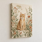 Orange Tabby Cat Companion Stretched Canvas Wall Art with dimensional printed themed artwork; representative AI-generated mockup.