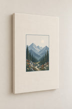 Mountain Elopement Ridge Stretched Canvas Wall Art with dimensional printed themed artwork; representative AI-generated mockup.